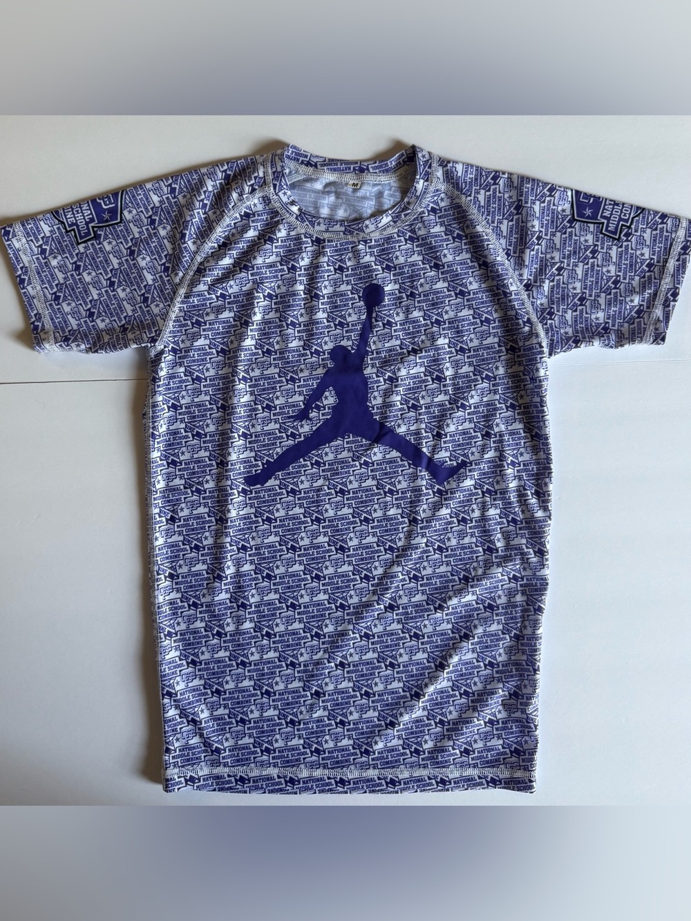 Purple Jumpman Logo compression Tee